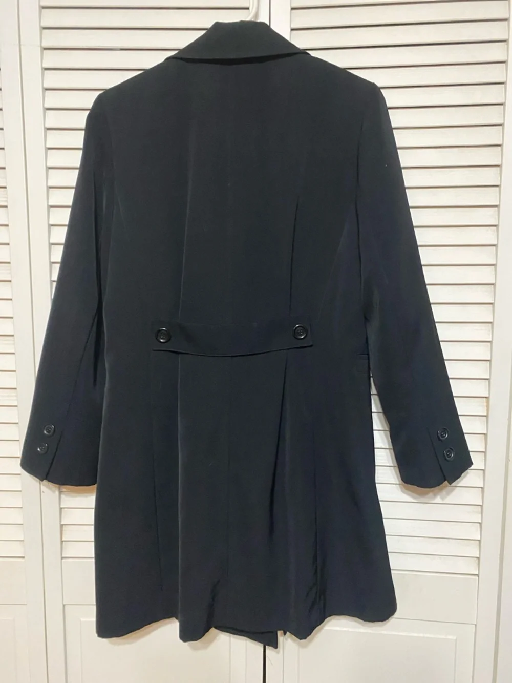 Ann Taylor Black Double-Breasted Trench Coat - Picture 6 of 6